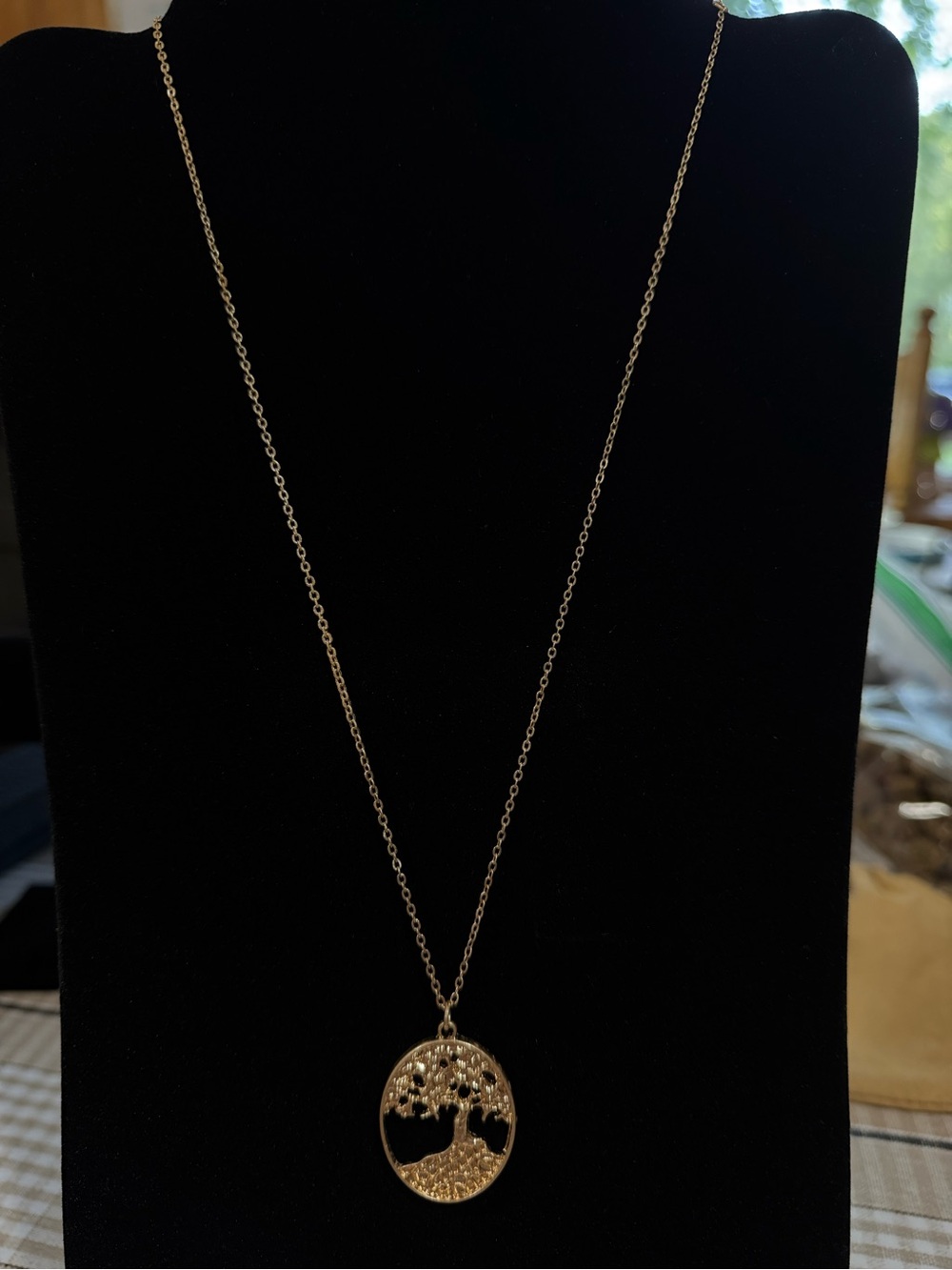 Gold Tone Tree of Life Pendant Necklace - Women Jewelry